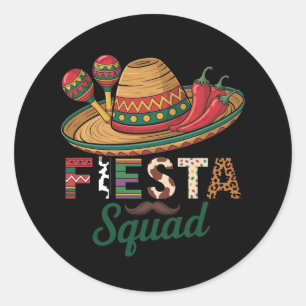 Adesivo Redondo Vibrações de Festa Cinco de Maio – Celebrando o Mé