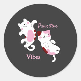 Adesivo Redondo Vibrações Pawsitivas