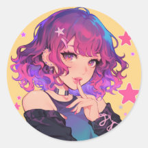 Vibrant Fantasy Girl Stickers