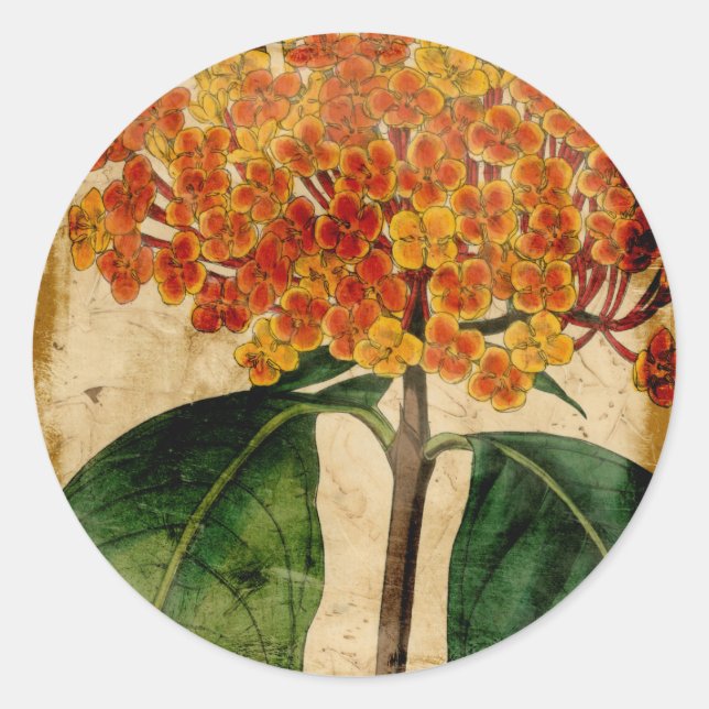 Adesivo Redondo Vibrant Floral I (Frente)