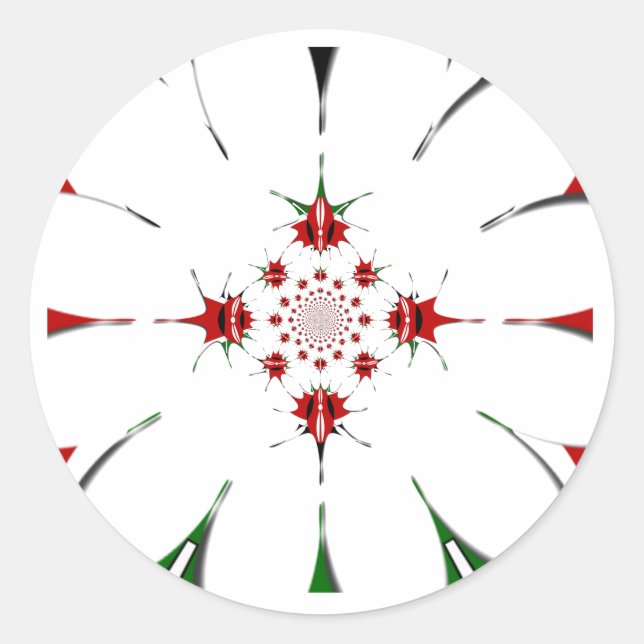 Adesivo Redondo Vibrante República do Quênia Sinalizador protetor  (Frente)