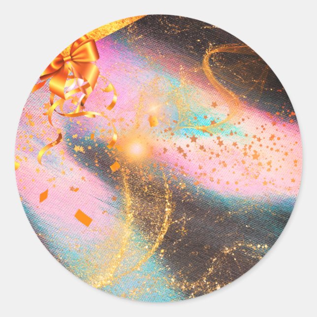 Adesivo Redondo Vibrantes Arcos (Frente)