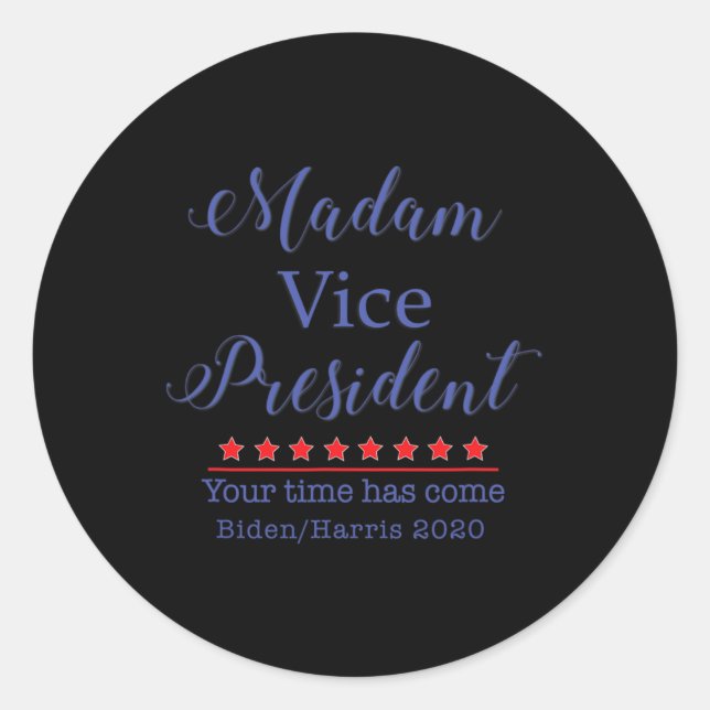 Adesivo Redondo Vice-Presidente Kamala Harris (Frente)