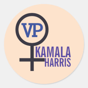 Adesivo Redondo Vice-Presidente Kamala Harris VP
