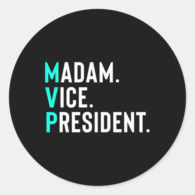 Adesivo Redondo Vice-Presidente Mvp Kamala Harris Biden Harris 202 (Frente)