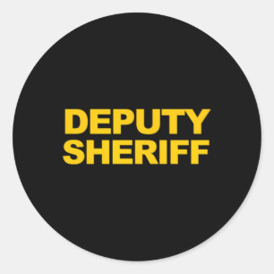 Adesivo Redondo Vice-Xerife Frente Impressão da Lei