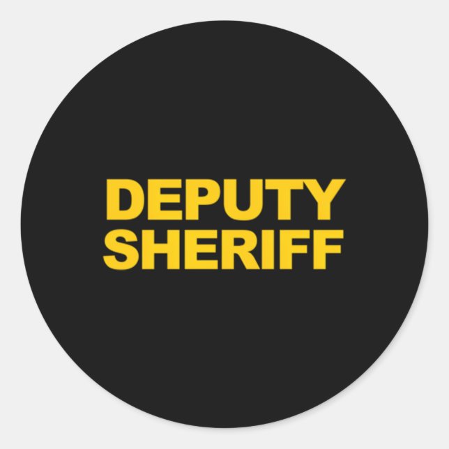 Adesivo Redondo Vice-Xerife Frente Impressão da Lei (Frente)