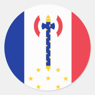 Adesivo Redondo Vichy, bandeira de France