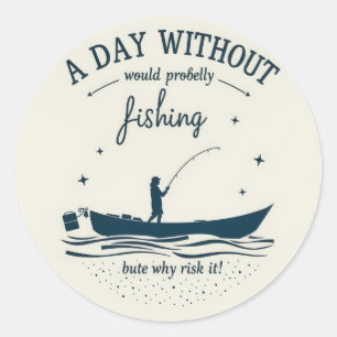 Adesivo Redondo Viciado em lazer: Abraça Sua Paixão De Pesca!