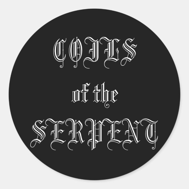 Adesivo Redondo Viciado Gótico! (Frente)