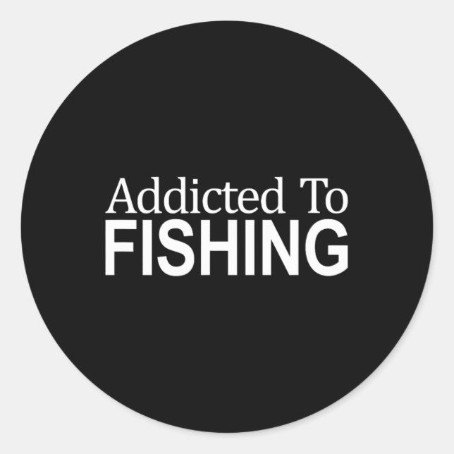 Adesivo Redondo Viciado Na Pesca - (Frente)