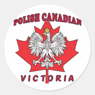 Adesivo Redondo Victoria Polska Leaf