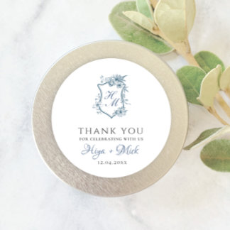 Adesivo Redondo VICTORIA Regency Blue French Garden Sticker