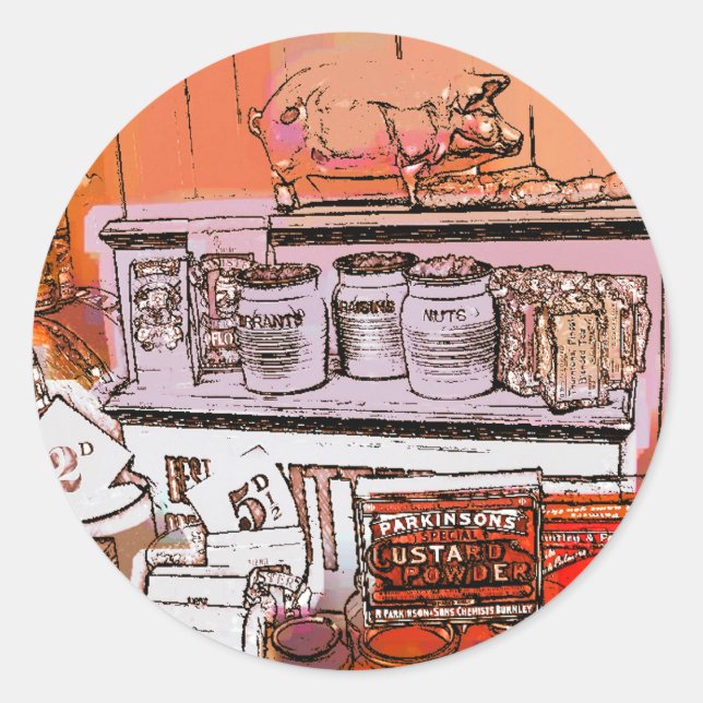 ADESIVO REDONDO VICTORIAN ENGLAND (Frente)