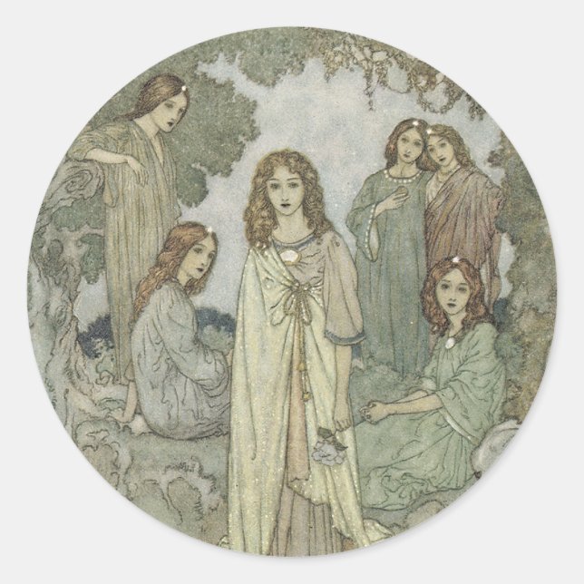 Adesivo Redondo Victorian Faerie Sticker (Frente)