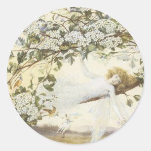 Adesivo Redondo Victorian Faerie Sticker - Baby Fae