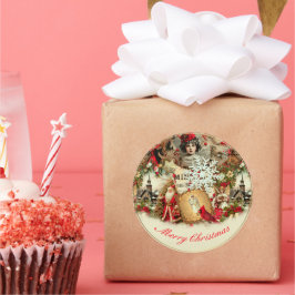 Adesivo Redondo Victorian Yuletide Treasures Collage