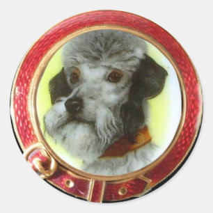 Adesivo Redondo VICTORIANA MINIATURE DOG PORTRAITS Airedale Terrie