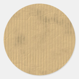 Adesivo Redondo Vida Batida-acima suja suja em uma caixa de cartã