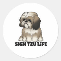 Vida de Shih Tzu - Ilustração de Cachorro Fofo