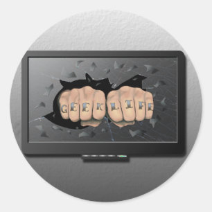 Adesivo Redondo Vida do geek