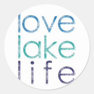 Adesivo Redondo Vida do lago love