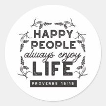 Vida Feliz com Fé – Provérbios 15:15 Arte
