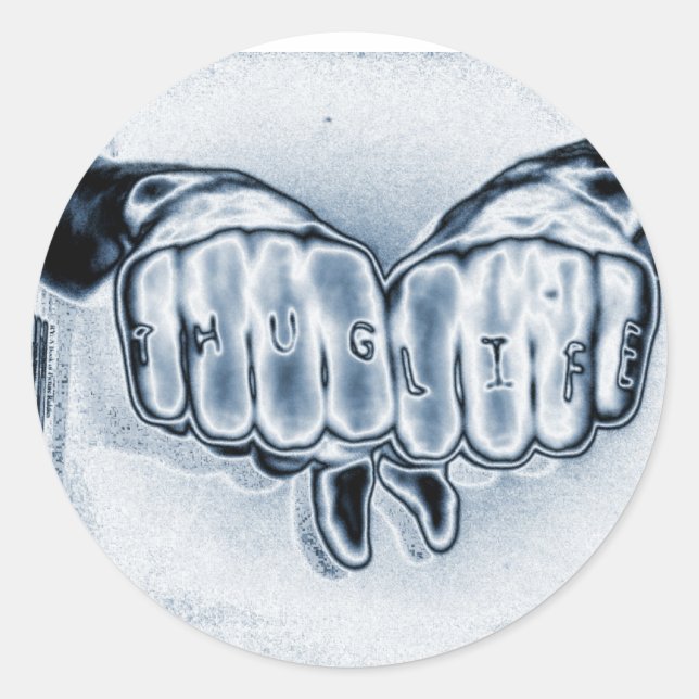 ADESIVO REDONDO VIDA METTÁLICA DO THUG (Frente)