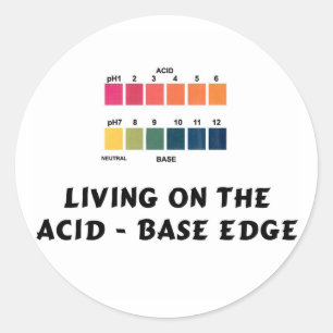 Adesivo Redondo Vida na borda ácido base
