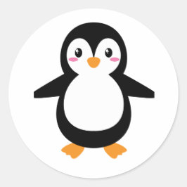 Adesivo Redondo Vida pinguim