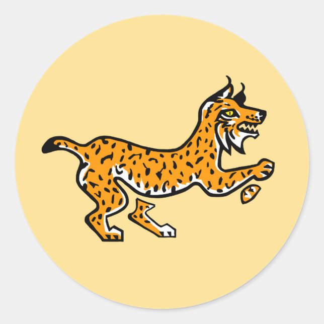 Adesivo Redondo Vida selvagem - Gráfico de LYNX Ibérico - Conserva (Frente)
