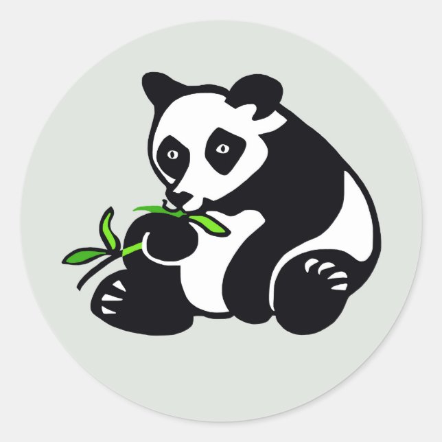 Adesivo Redondo Vida Selvagem - Urso Panda Bonito - Conservação -  (Frente)