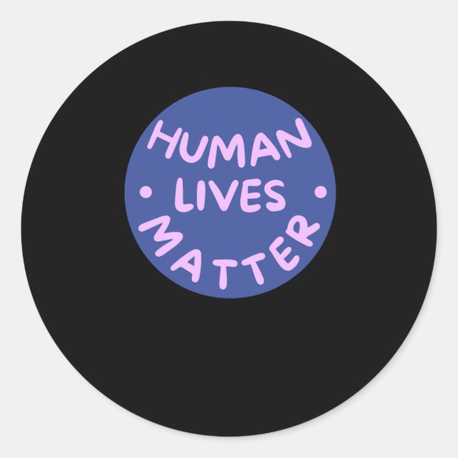 Adesivo Redondo Vidas Humanas Sticker (Frente)