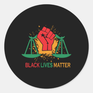 Adesivo Redondo Vidas Negras Importam Blm Direitos Humanos Históri