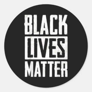 Adesivo Redondo Vidas Negras Importam Homens Mulheres Blm Direitos