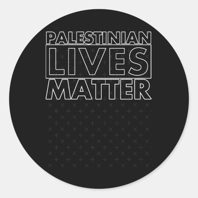 Adesivo Redondo Vidas palestinas (Frente)