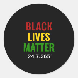 Adesivo Redondo VIDAS PRETAS MATTER Red Yellow Green BHM