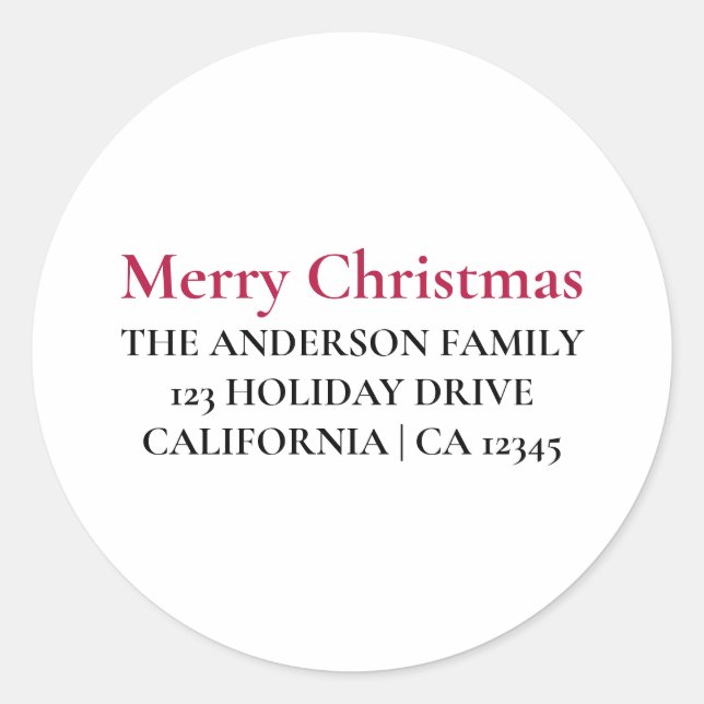 Adesivo Redondo Vídeo de devolução de Natal personalizado (Frente)