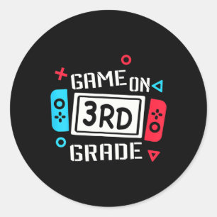 Adesivo Redondo Vídeo Game no Time dos Meninos Legais da 3ª Série