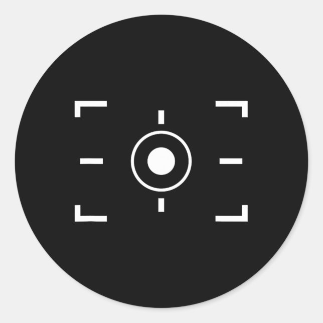 Adesivo Redondo Vídeo Secreto Gravando Engraçado Fotógrafo Hallowe (Frente)