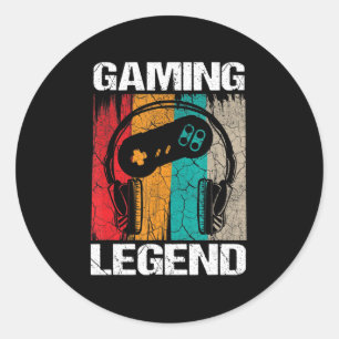 Adesivo Redondo Videos games de jogos de legenda Gamer Dons de pre
