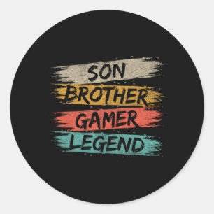 Adesivo Redondo Videos games Engraçados De Vintage Para Meninos, I