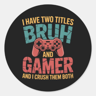 Adesivo Redondo Videos games Engraçados De Vintage Para Meninos, I