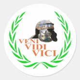 Adesivo Redondo Veni Vidi Vici