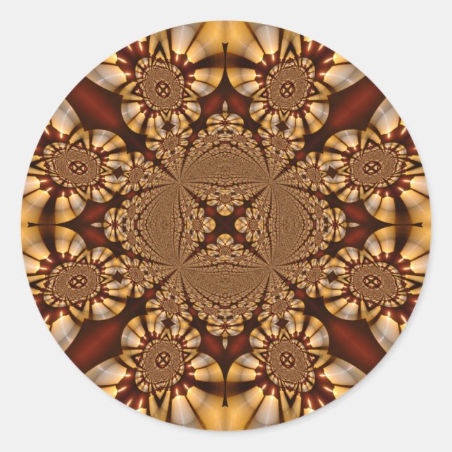 Adesivo Redondo Vidraças brancas de catedral em vidro congelado (Frente)