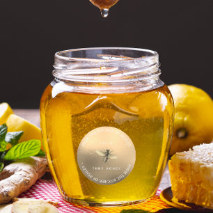 Adesivo Redondo Vidro caseiro circular feito sob encomenda do ouro