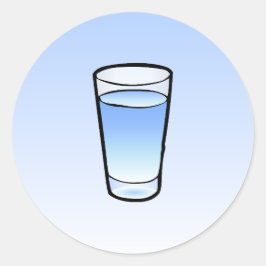 Adesivo Redondo Vidro de água Vidro clássico
