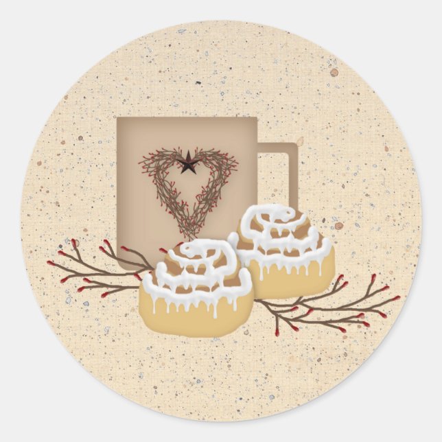 Adesivo Redondo Vidro de Canela (Frente)