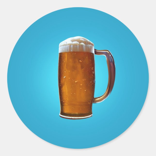 Adesivo Redondo Vidro de Cerveja (Frente)