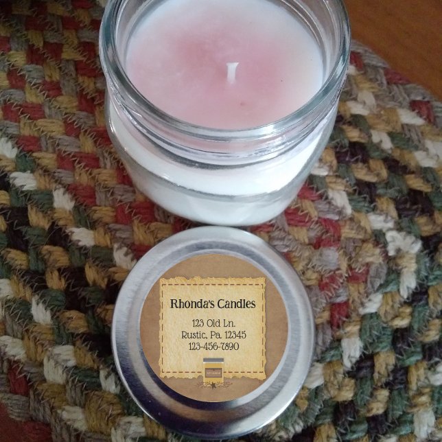 Adesivo Redondo Vidro de Vela (Criador carregado)